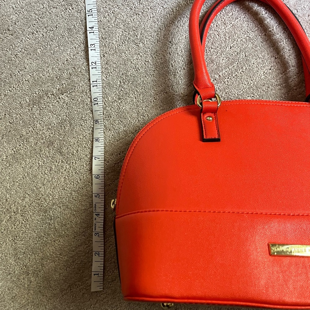 Anne Klein Coral Or Orange Satchel Bag - Picture 4 of 9
